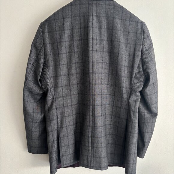 $1600 Jack Victor Grey Plaid Check Suit- 40, Pants 32 Made in Canada - Picture 6 of 16